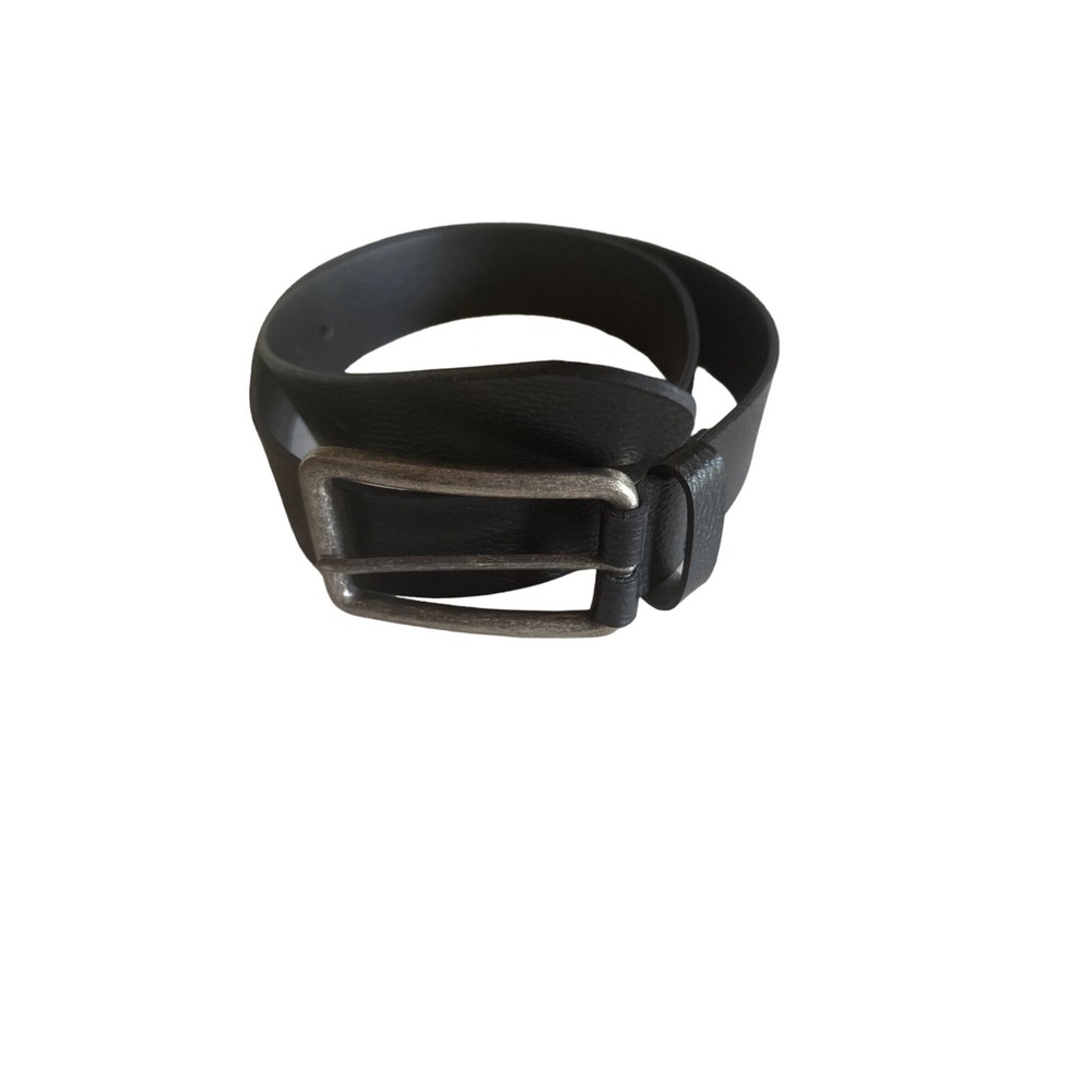 Pelletteria g4 Black Leather Belt Made in Italy Size Medium